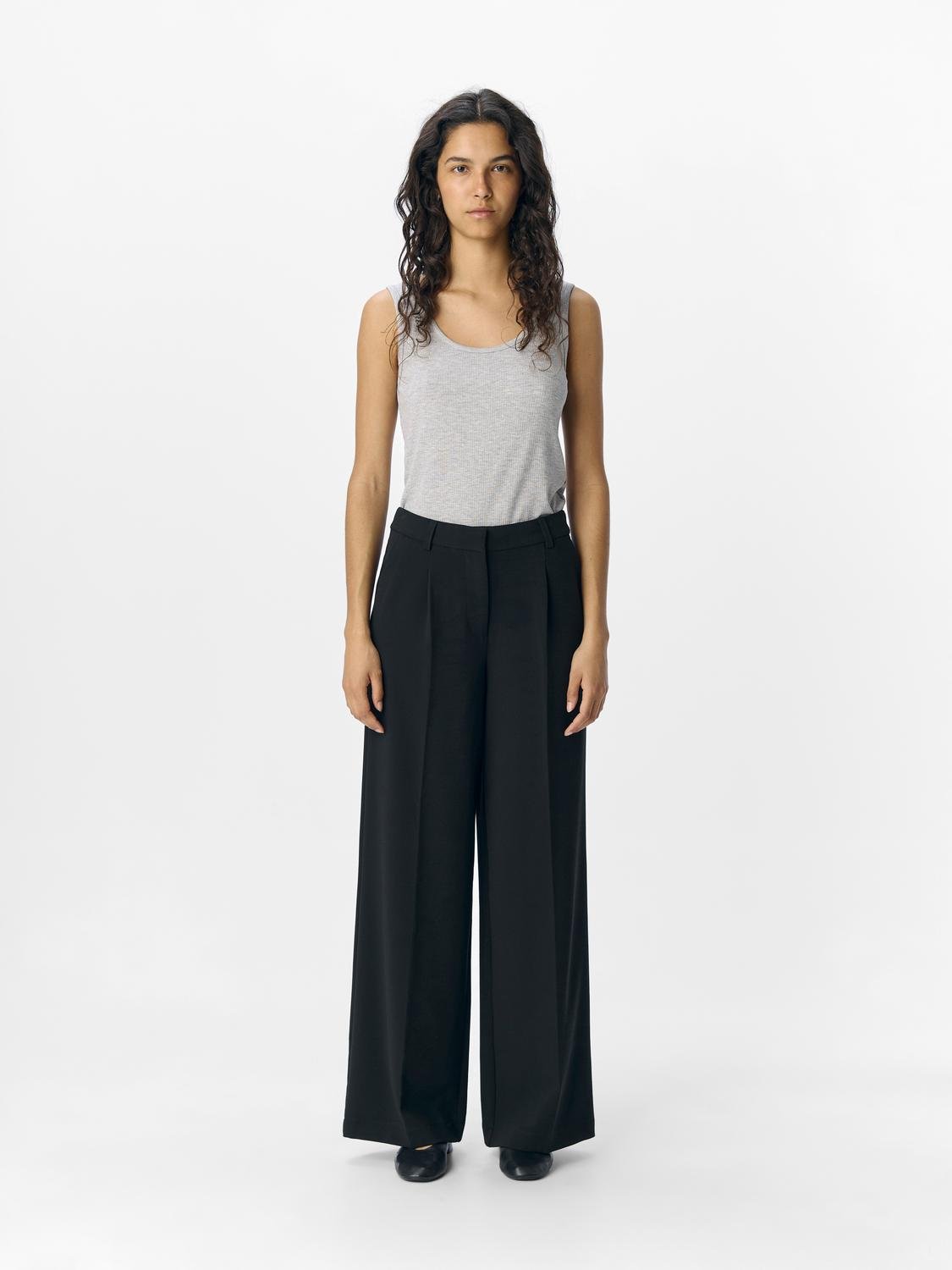 OBJIVY Trousers - Black - VERO MODA & VILA Bergvik